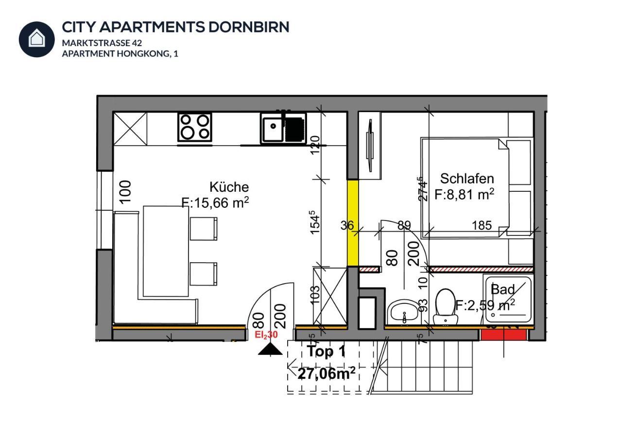 City Apartment Dornbirn, Hongkong 1 Exterior foto